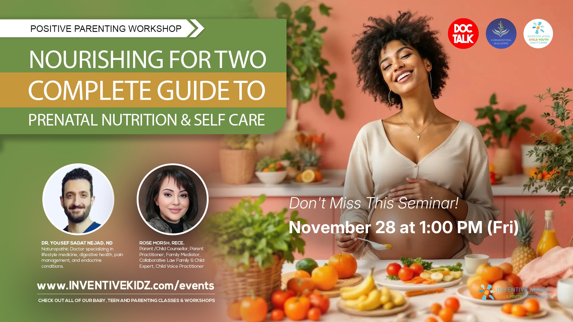 Nourishing for Two - Complete Guide To Prenatal Nutrition & Self Care Watermarked Image
